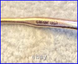 RETIRING JAMES AVERY SWEDEGED HOOPS MEDIUM SIZE 14K GOLD With CURVED TOP CLOSURE