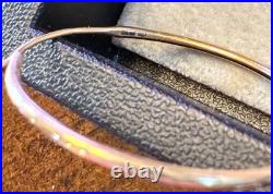 RETIRING JAMES AVERY SWEDEGED HOOPS MEDIUM SIZE 14K GOLD With CURVED TOP CLOSURE