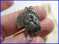 Rare Adorable Retired James Avery Sterling Detailed Turkey Charm-uncut Jump Ring