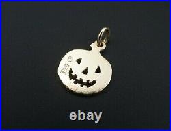 Rare Early James Avery Jack-O-Lantern Pumpkin Charm UnCut Ring CM-886 CHS1461