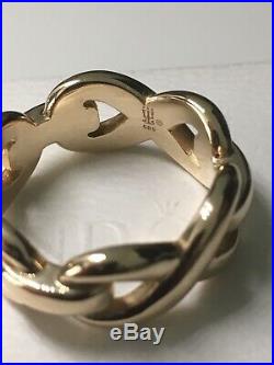 Rare James Avery 14 k Infinity Band Ring 10.7 Grams Size 8