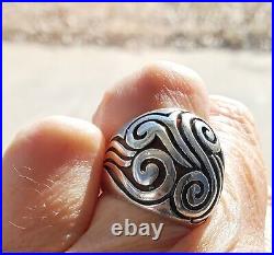 Rare James Avery Bold Openwork Swirl Ring Size 6.5 PRETTY