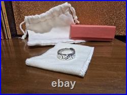 Rare James Avery Retired 925 Sterling Silver Floral Belt Buckle Ring Size 7.5
