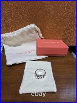 Rare James Avery Retired 925 Sterling Silver Floral Belt Buckle Ring Size 7.5