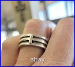 Rare James Avery Retired Cross Band Ring Size 9 Unisex NEAT Piece