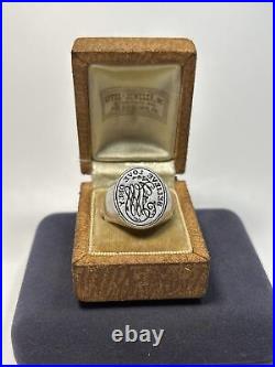 Rare James Avery Sterling Silver Obey Love Believe Signet Ring