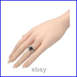 Rare James Avery Sterlingsilver Scrolled Heart Garnet Size 9.75 Ring 6.6gr #3260