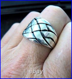 Rare James Avery Unisex Woven Ring Sterling Silver Size 10