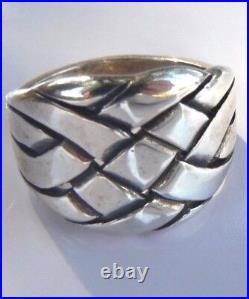 Rare James Avery Unisex Woven Ring Sterling Silver Size 10
