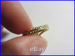 Rare Mib Vtg Retired James Avery 14k Yg & Diamond Twisted Rope Heart Ring-size 5