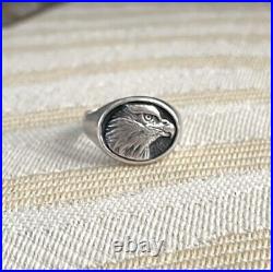 Rare! One Of A Kind James Avery Eagle Head Signet Ring