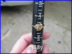 Rare Retired James Avery 14K Gold Rose Ring with 0.15 Diamond, Size 4.75