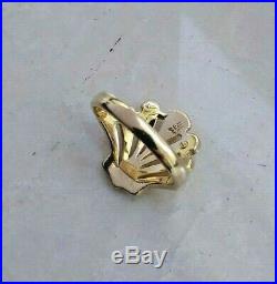 Rare Retired James Avery 14K Gold Seashell Ring Size 3 Sea Shell with Wooden Box