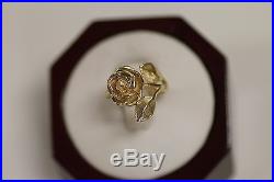 Rare Retired James Avery 14K Large Rose Ring Size 4.5