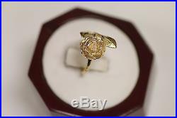 Rare Retired James Avery 14K Large Rose Ring Size 4.5