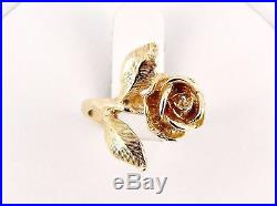 Rare Retired James Avery 14K Large Rose Ring Size 5 1/2