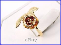 Rare Retired James Avery 14K Large Rose Ring Size 5 1/2