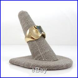 Rare Retired James Avery 14K Yellow Gold Blue Topaz Monaco Ring Size 7.5 LDE2