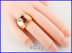 Rare Retired James Avery 14k Garnet Monaco Ring Size 8 1/2 13 Grams