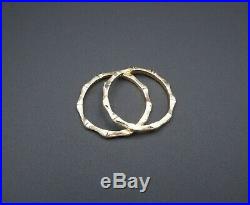 Rare Retired James Avery 14k Gold Bamboo Ring Pair Set of Two Size 6.5 RG2432