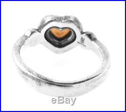 Rare Retired James Avery 14k & Sterling Silver Heart Ring, Size 5