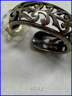 Rare Retired James Avery Adoree Scrolled Hoop Post Earrings Sterling Silver L20