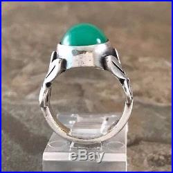 Rare Retired James Avery Aegean Ring w\ Chrysoprase Sz 4.5 Sterling Silver