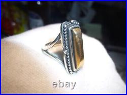 Rare Retired James Avery Heirloom Ring 925 Sterling Silver & Bronze