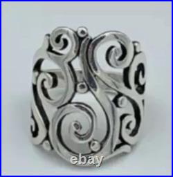 Rare Retired James Avery Open Sorrento Ring Size 9.925 Sterling Silver