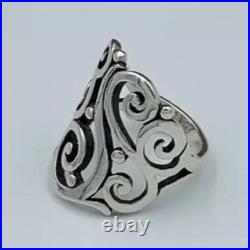 Rare Retired James Avery Open Sorrento Ring Size 9.925 Sterling Silver