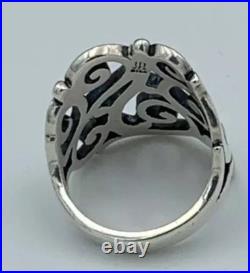 Rare Retired James Avery Open Sorrento Ring Size 9.925 Sterling Silver