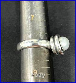 Rare Retired James Avery Size 8 Pearl Wrap Ring Sterling Silver