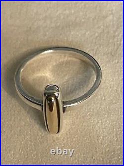 Rare Retired James Avery Sterling Silver/14k Ring Size 7