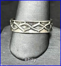 Rare Retired James Avery Sterling Silver Crown of Thorns Ring Size 12.5