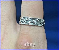 Rare Retired James Avery Sterling Silver Crown of Thorns Ring Size 12.5