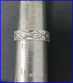 Rare Retired James Avery Sterling Silver Crown of Thorns Ring Size 12.5