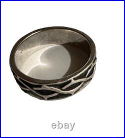Rare Retired James Avery Sterling Silver Crown of Thorns Ring sz 11 6.62 g