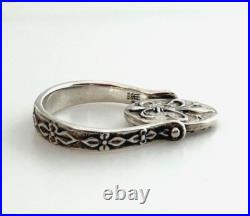 Rare Retired James Avery Sterling Silver Fleur De Lis Spinner Ring Size 8.5