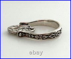 Rare Retired James Avery Sterling Silver Fleur De Lis Spinner Ring Size 8.5