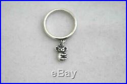 Rare Retired James Avery Sterling Silver Koala Bear Dangle Charm Ring Size 8