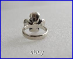 Rare Retired James Avery Sterling Silver Pearl Flower Ring Size 5.75