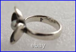 Rare Retired James Avery Sterling Silver Pearl Flower Ring Size 5.75