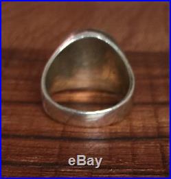 Rare Retired James Avery Sterling Silver Raised Chi Kho Signet Ring Sz 9 3/4 925