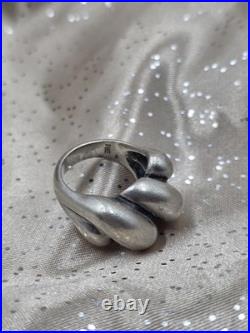 Rare Retired James Avery Sterling Silver Wide Ribbed Dome Ring Retired Sz 5.5