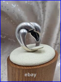Rare Retired James Avery Sterling Silver Wide Ribbed Dome Ring Retired Sz 5.5
