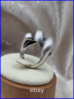 Rare Retired James Avery Sterling Silver Wide Ribbed Dome Ring Retired Sz 5.5