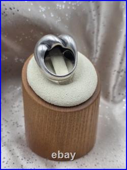 Rare Retired James Avery Sterling Silver Wide Ribbed Dome Ring Retired Sz 5.5
