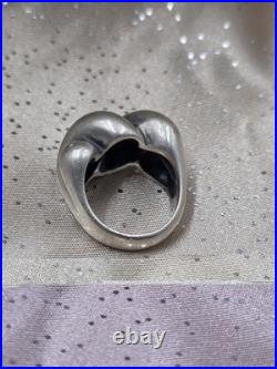 Rare Retired James Avery Sterling Silver Wide Ribbed Dome Ring Retired Sz 5.5