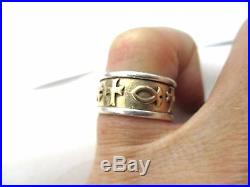Rare, Retired James Avery Symbols of Christ Two Tone Band Ring Comfort Fit