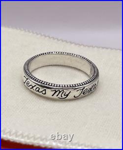 Rare & Retired James Avery Texas My Texas Ring Sterling Silver Size 8